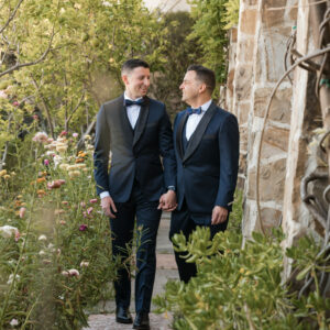 Chris Sarli and Aramis Alvarez at Jacuzzi Family Vineyards in Sonoma. (Debbie Labrot, Lily Rose Photography)
