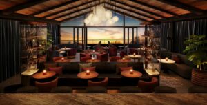 While the rooftop bar will have a dark, moody vibe it will also be a great spot to catch sunset. (Appellation)