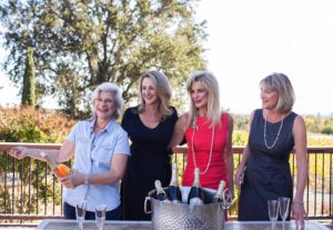 The four leaders of Breathless Wines in Healdsburg. The winery's méthode traditionnelle sparklers are fresh and lively, with three new wines introduced in 2021: two single-vineyard blancs de noir from the Robledo Vineyard in Sonoma and a blanc de blancs from the McMinn Vineyard in Russian River Valley. (Courtesy of Breathless Wines)