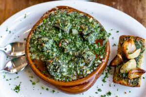 Escargot at Brigitte Bistro in Petaluma. (Heather Irwin/The Press Democrat)