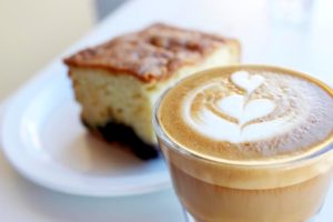 Coffee and pastry from Flying Goat Coffee. (Jenna Fisher)