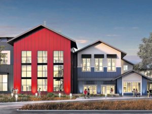 A sketch of what Russian River Brewing Co.’s new brewery and brewpub in Windsor will look like when it opens in 2018. (COURTESY OF RUSSIAN RIVER BREWING CO.)