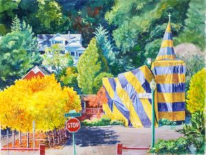 St. Philip’s Church Termite Wrap, (2002) 22x16”, watercolor on paper, by William F. Taylor.