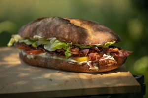 Tomato recipes: Huge BLT sandwich Fermented tomatoes on scrambled eggs Tomato salad